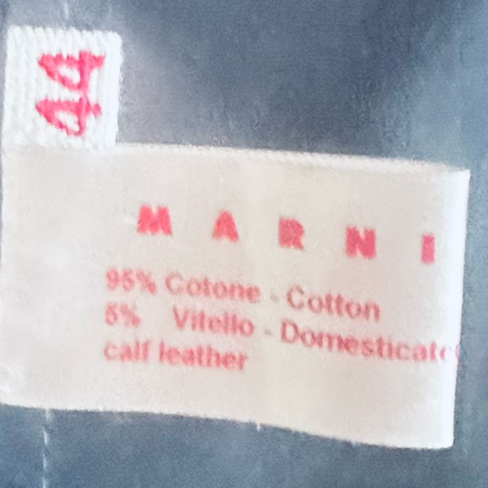 Marni Short Coat Duster Waxed Cotton/Leather Gray size IT 44 Pockets - Picture 4 of 6